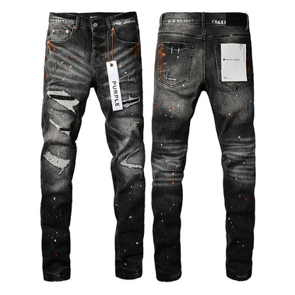 Splatter Pur*ple Jeans