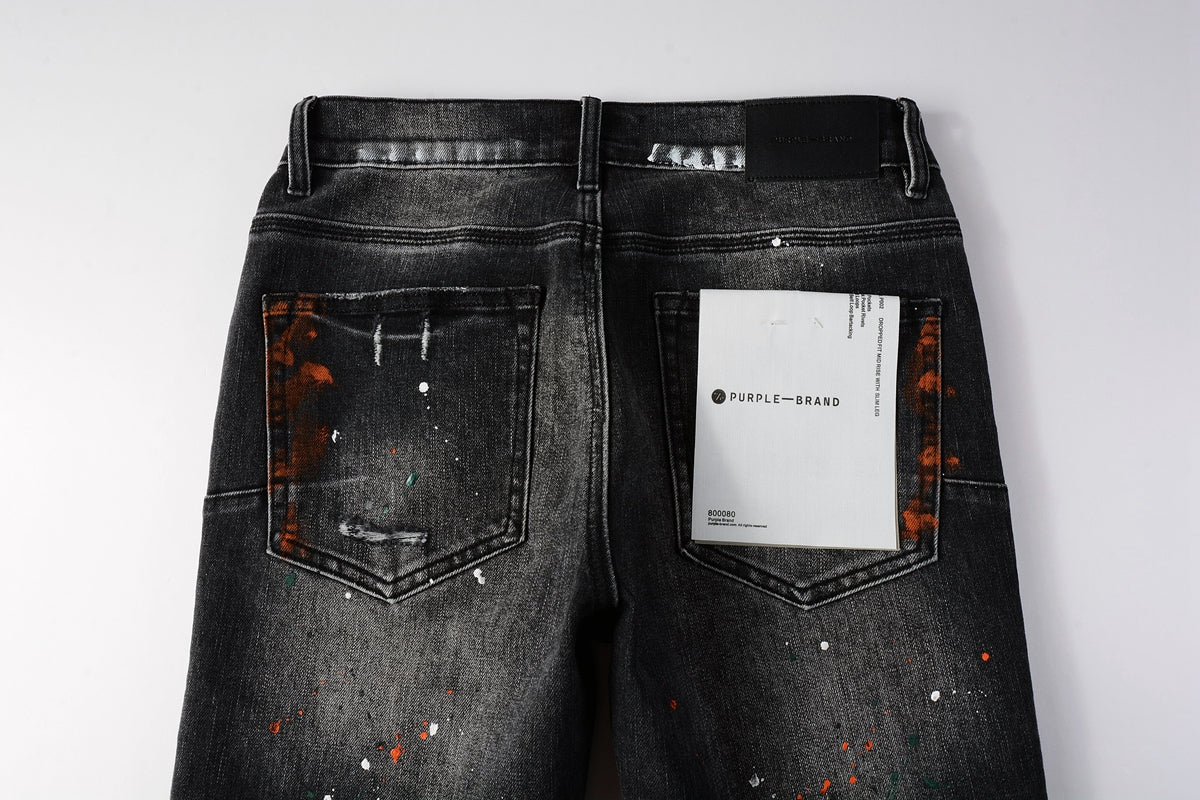 Splatter Pur*ple Jeans