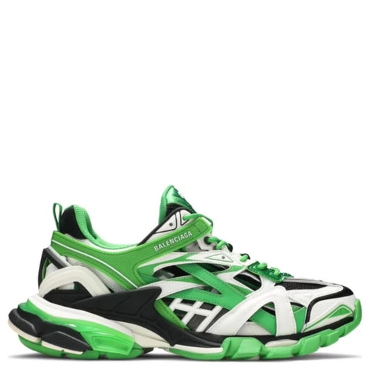 BB Green/White Track Sneakers