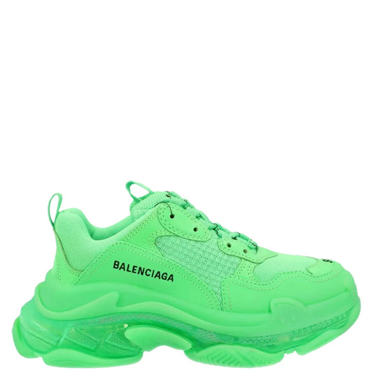 BB Neon Green Triple S Sneakers